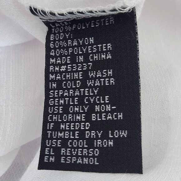 Unique Spectrum White Sheer Blouse with Lace Sleeves NWT Size 1X White Top - Picture 9 of 10